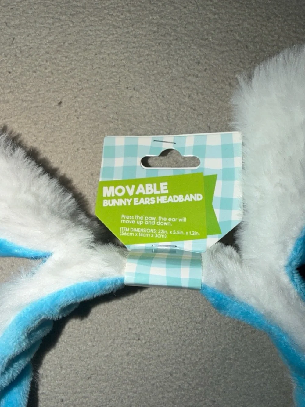Hello Kitty Blue and White Fuzzy Ear Headband with Pom-Pom Tails